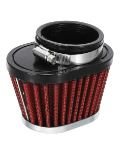 Filtro de Aire Universal PATIKIL 51mm Rojo para Motocicleta