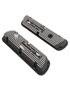 Cubiertas de Válvula Scott Drake Mustang Ford Script Negro