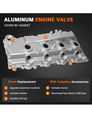 Cubierta de Válvula de Aluminio XUNUOPARTS 2.5L 3.0L Toyota
