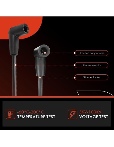 Cables de Bujía A-Premium 6 para Chevrolet Camaro y Pontiac Firebird V6 3.8L