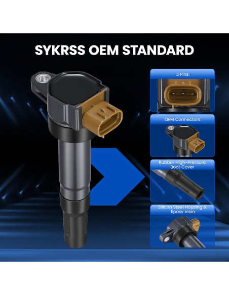 Paquete de 4 Bobinas de Encendido SYKRSS UF634 para Suzuki