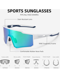 Gafas de Ciclismo ROCKBROS UV400 Lentes Polarizadas 2