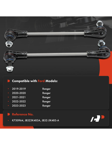 Enlaces de Barra Estabilizadora Delantera A-Premium Ford Ranger 2019-2023