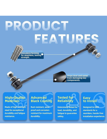 Enlace Estabilizador de Suspensión RongJYAutoParts para Audi