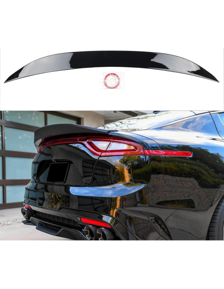 Alerón Trasero Kia Stinger 2018-2023 ABS Negro Brillante