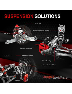 Amortiguador y Ensamblaje de Estribo Trasero Mitsubishi Dodge 2