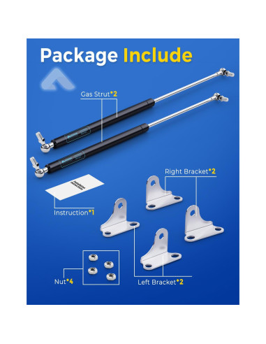 Resortes de Gas ARANA 15" (38.1 cm) 67 lbs (30.4 kg) para Cama