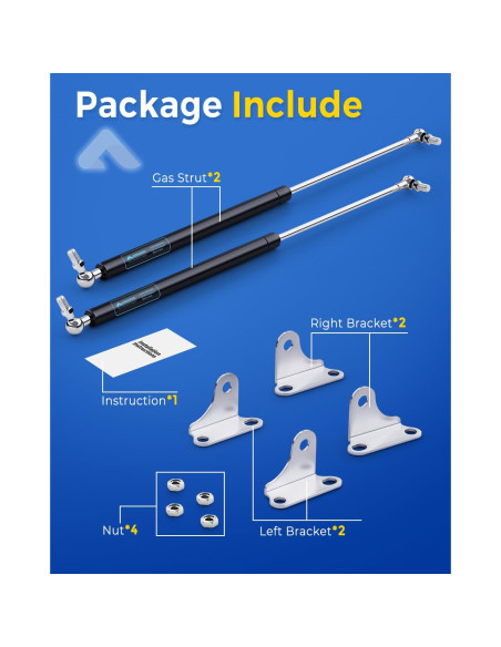 Resortes de Gas ARANA 15" (38.1 cm) 67 lbs (30.4 kg) para Cama