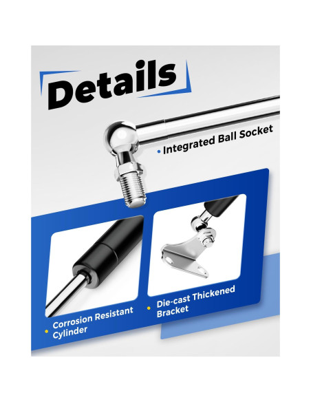 Resortes de Gas ARANA 15" (38.1 cm) 67 lbs (30.4 kg) para Cama