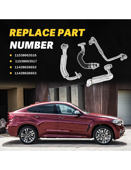 Kit de Refrigerante Turbo BMW N20 N26 4PCS con Sellos