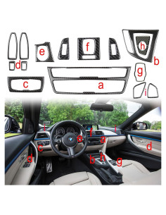 Juego de Accesorios de Interior x xotic tech para BMW F30 F31 F34 F32 F33 F36