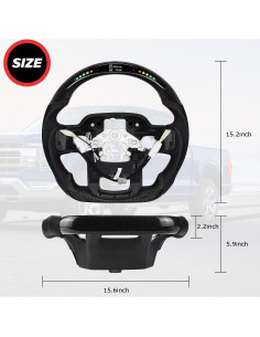 Volante de Carbono Loschen RSW1010 para F150 Raptor 2021-2024 2