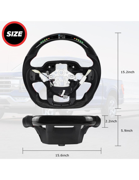 Volante de Carbono Loschen RSW1010 para F150 Raptor 2021-2024