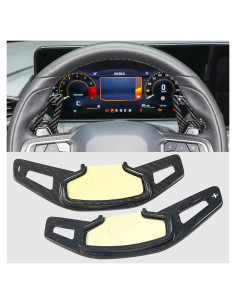 Cubiertas de Palanca de Cambio BLAKAYA para Ford Mustang 2024 - Fibra de Carbono (Negro, 2 Piezas)