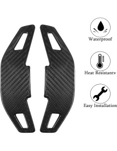 Cubiertas de Palanca de Cambio BLAKAYA para Ford Mustang 2024 - Fibra de Carbono (Negro, 2 Piezas) 2