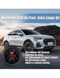 Medidor de Relación Aire/Combustible ZHSYMX 52mm Digital con Sensor LSU4.9 2