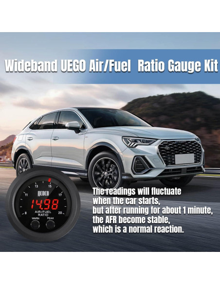 Medidor de Relación Aire/Combustible ZHSYMX 52mm Digital con Sensor LSU4.9