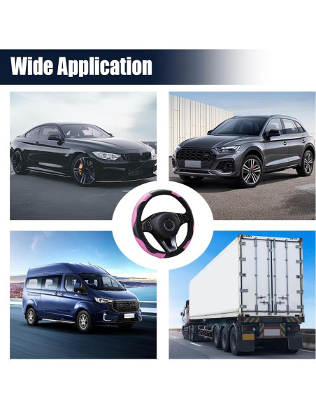 Funda de Volante ZIMISI 38 cm Antideslizante Rosa