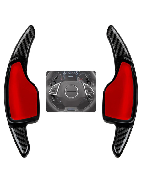 Cubierta de Trim Palanca de Cambio YDMYL Rojo para Chevrolet Camaro 2016-2023/Corvette C7 2014-2019