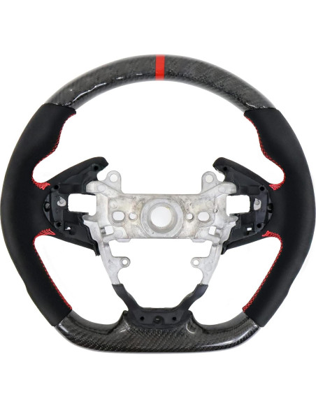 Volante IKON MOTORSPORTS Fibra de Carbono Honda Civic 2016-2021