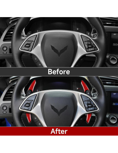 Cubierta de Trim Palanca de Cambio YDMYL Rojo para Chevrolet Camaro 2016-2023/Corvette C7 2014-2019