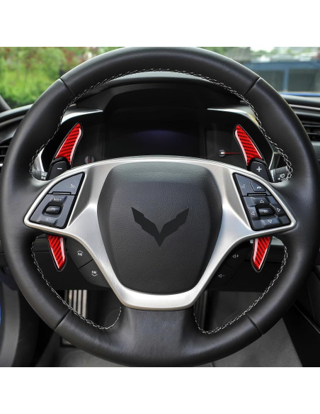 Cubierta de Trim Palanca de Cambio YDMYL Rojo para Chevrolet Camaro 2016-2023/Corvette C7 2014-2019