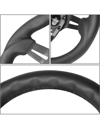 Volante Deportivo Reforzado NRG Innovations 320mm Cuero Negro