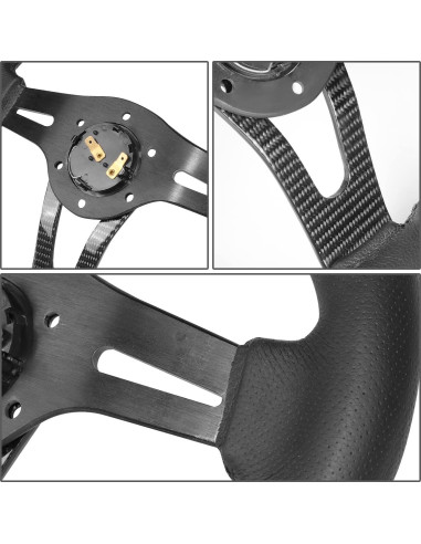 Volante Deportivo Reforzado NRG Innovations 320mm Cuero Negro