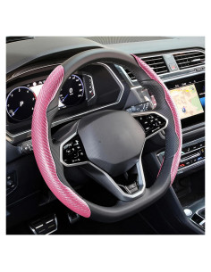 Funda de Volante de Coche QZTYTY Antideslizante Rosa