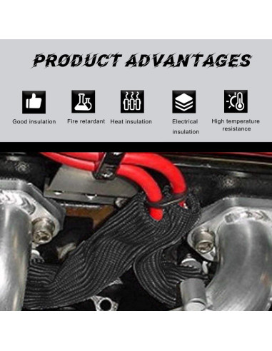 8 Piezas Manga Protectora de Cable de Bujía Wevdn Titanio