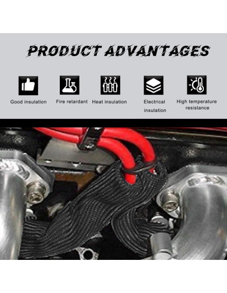 8 Piezas Manga Protectora de Cable de Bujía Wevdn Titanio