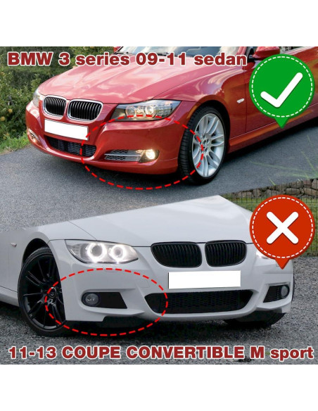 Kit Carenado Parachoques Frontal 5 Piezas ABS BMW E90 2009-2011