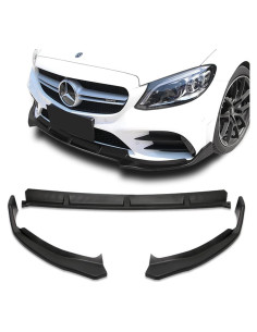 Labio de Parachoques Frontal 3 Piezas Q1-Tech para Mercedes-Benz Clase C W205 2019-2020