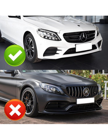 Labio de Parachoques Frontal 3 Piezas Q1-Tech para Mercedes-Benz Clase C W205 2019-2020