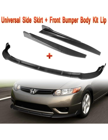 Lip de Parachoques Delantero W-POWER para Honda Civic 2006-2008