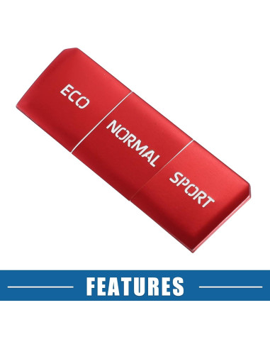 Cubierta de Botón de Freno de Mano Electrónico A ABSOPRO Roja - 5 Piezas para Toyota RAV4 2019-2022