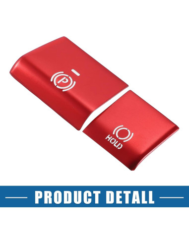 Cubierta de Botón de Freno de Mano Electrónico A ABSOPRO Roja - 5 Piezas para Toyota RAV4 2019-2022