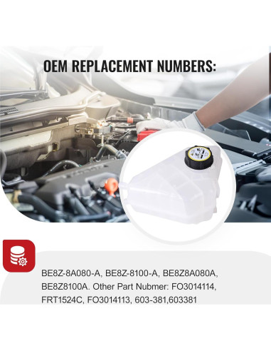 Depósito de Expansión Refrigerante TOPAZ BE8Z-8A080-A Ford Fiesta 11-17