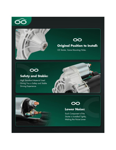 Motor de Arranque SCITOO 134801 12V 1.2kW 9 Dientes Peugeot 405