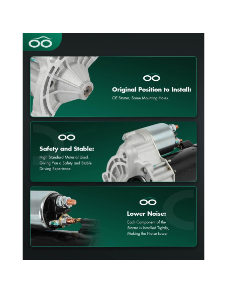 Motor de Arranque SCITOO 134801 12V 1.2kW 9 Dientes Peugeot 405