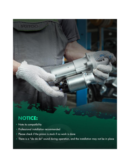 Motor de Arranque SCITOO 134801 12V 1.2kW 9 Dientes Peugeot 405