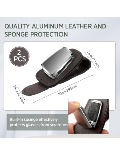 Soporte de Gafas Mudder para Coche Clip Visera Café 2