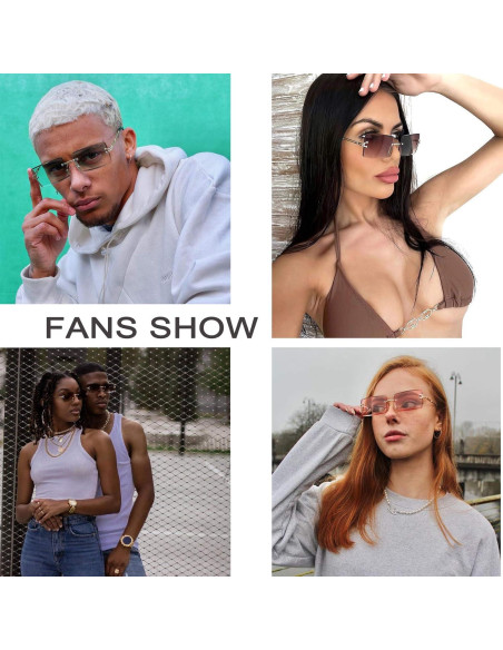 Gafas de sol rectangulares UV400 para hombres y mujeres