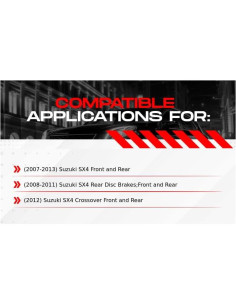 Kit de Frenos Delantero y Trasero R1 Concepts para Suzuki SX4 2007-2013 2