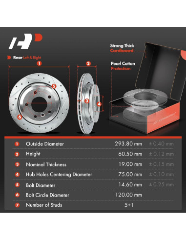 Discos de Freno Perforados y Ranurados A-Premium + Pastillas Cerámicas BMW E46 325xi 2001-2005