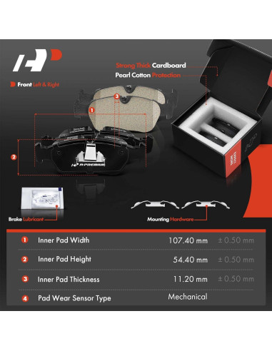 Discos de Freno Perforados y Ranurados A-Premium + Pastillas Cerámicas BMW E46 325xi 2001-2005