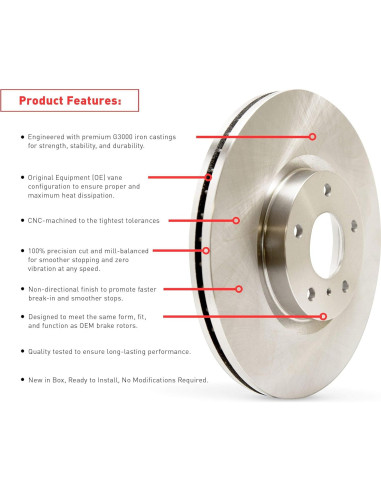 Discos de Freno Delanteros Dynamic Friction Peugeot 206 2000-2009