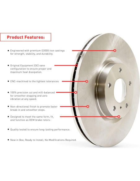 Discos de Freno Delanteros Dynamic Friction Peugeot 206 2000-2009