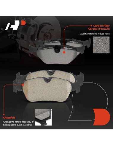 Discos de Freno Perforados y Ranurados A-Premium + Pastillas Cerámicas BMW E46 325xi 2001-2005