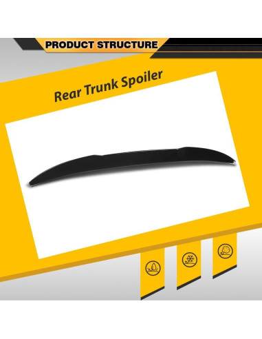 Alerón Trasero BMW X4 G02 2019-2024 Estilo M4 Negro Brillante